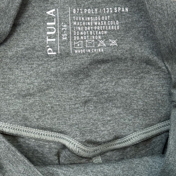 P’tula Bareform Ivy Green Leggings XS | High Rise 26” Yoga Pants Stretch - Picture 5 of 7